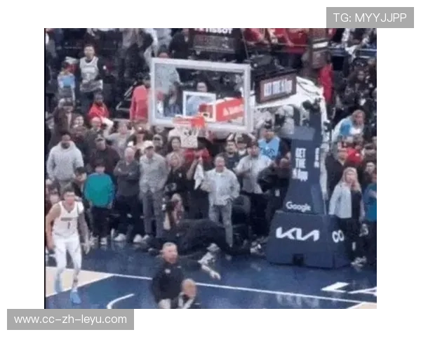 NBA球迷冲进场庆祝，被安保五人按住